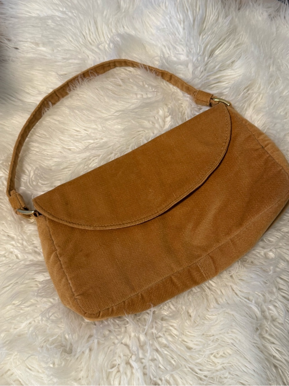 Victoria's Secret Corduroy Shoulder Bag in Tan